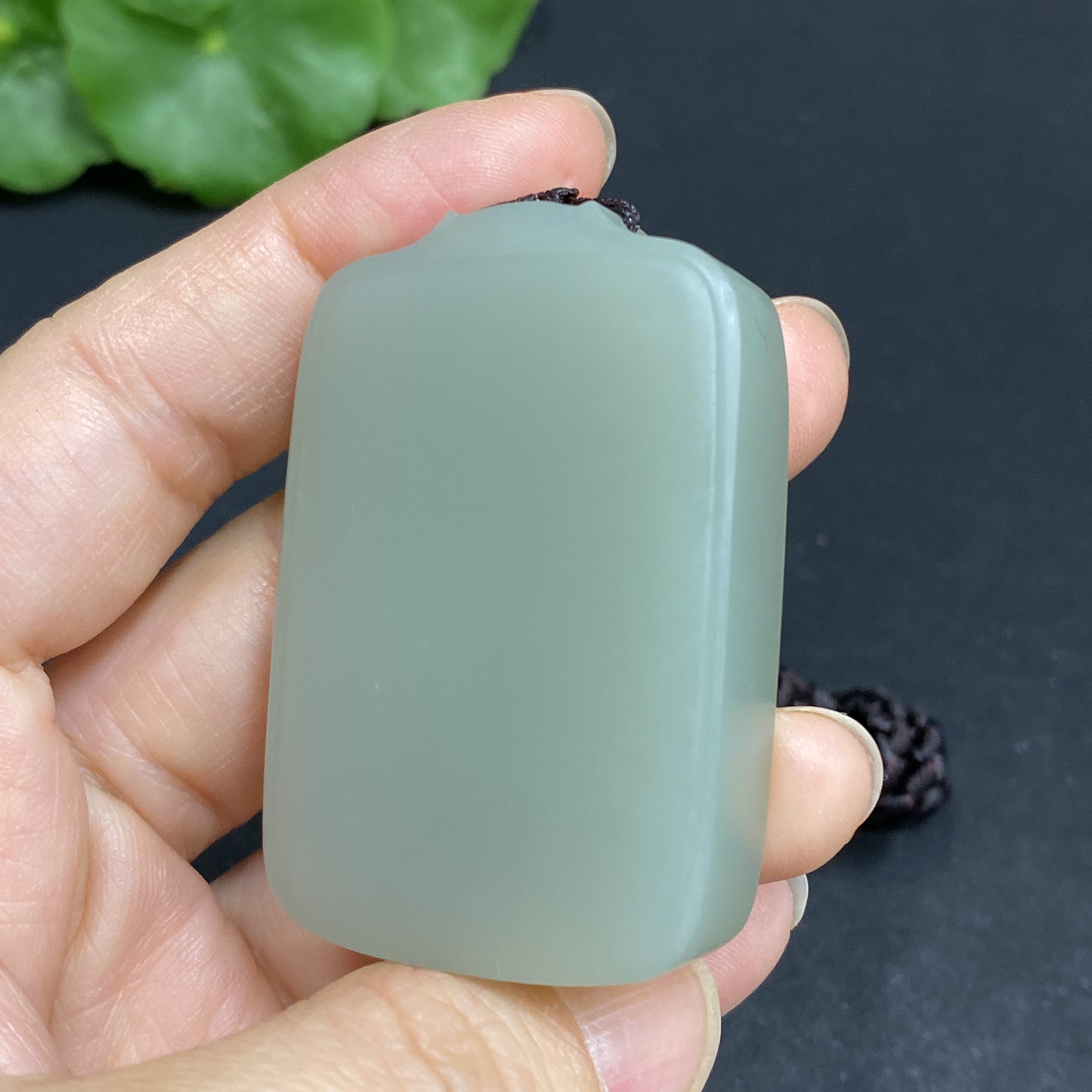 H31667936 Hetian Jade Pendant, Plain Pendant, Total Weight (including rope): 50.8g