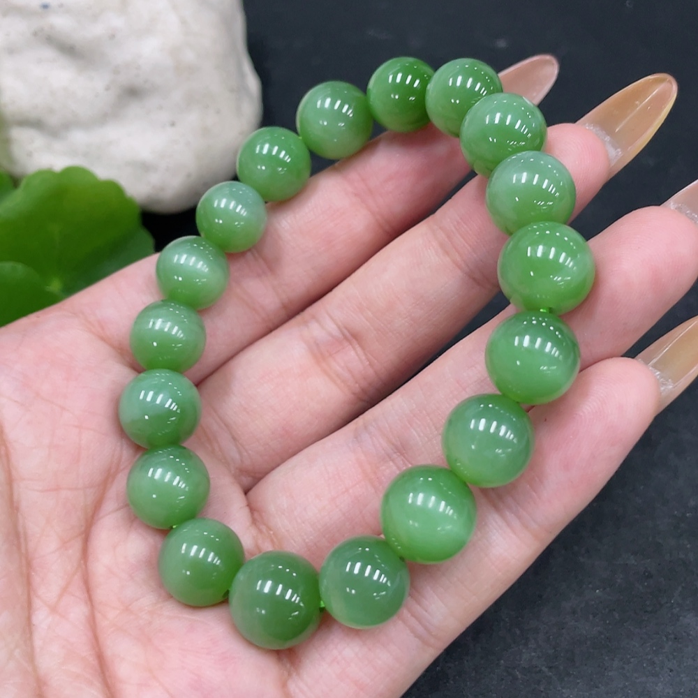 H31672433 Hetian Jade Bracelet, approx. 10.6mm, total weight approx. 35.5g