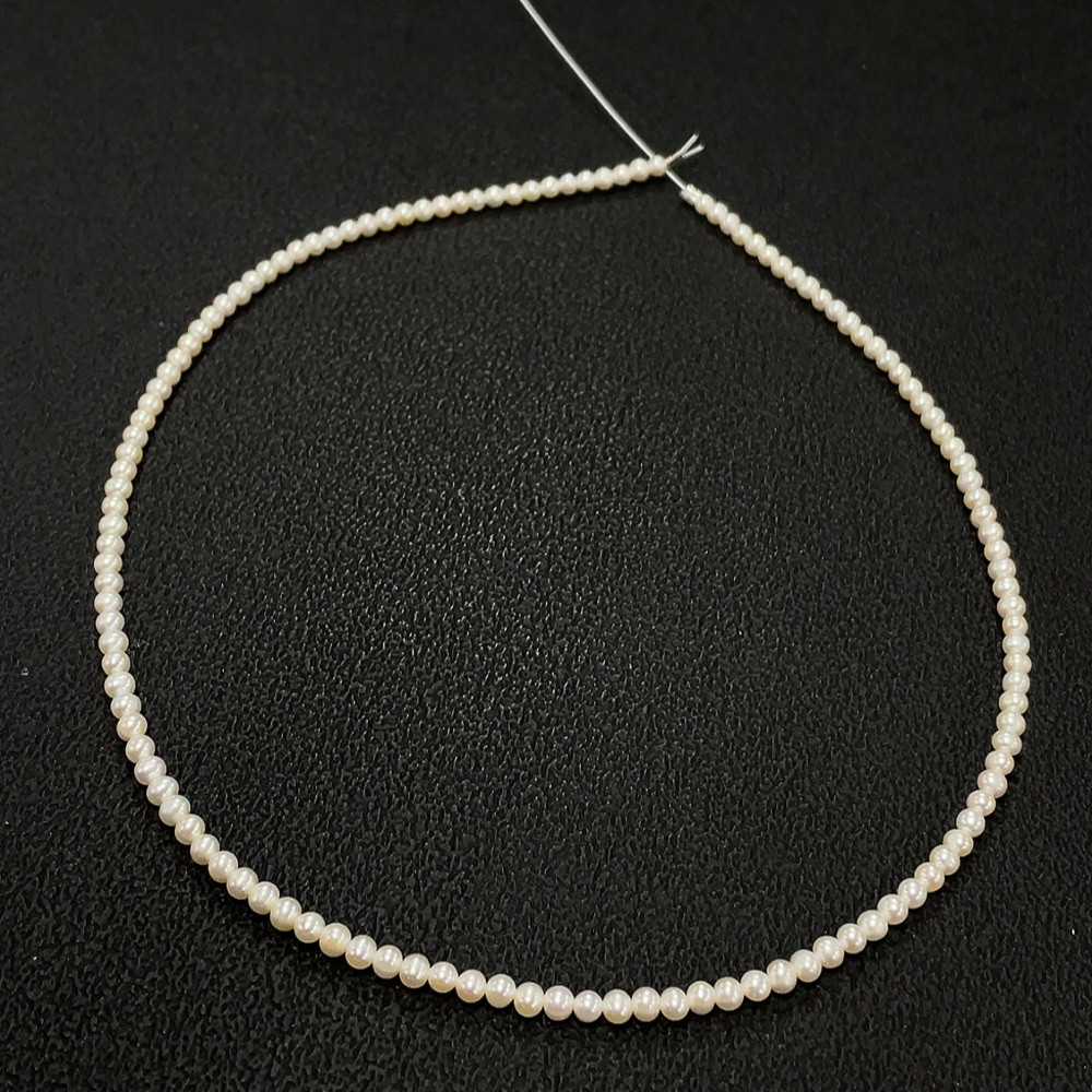 C25929911 Pearl bead strand, non-gold setting, total weight approx. 6.04g, size approx. 3.3mm