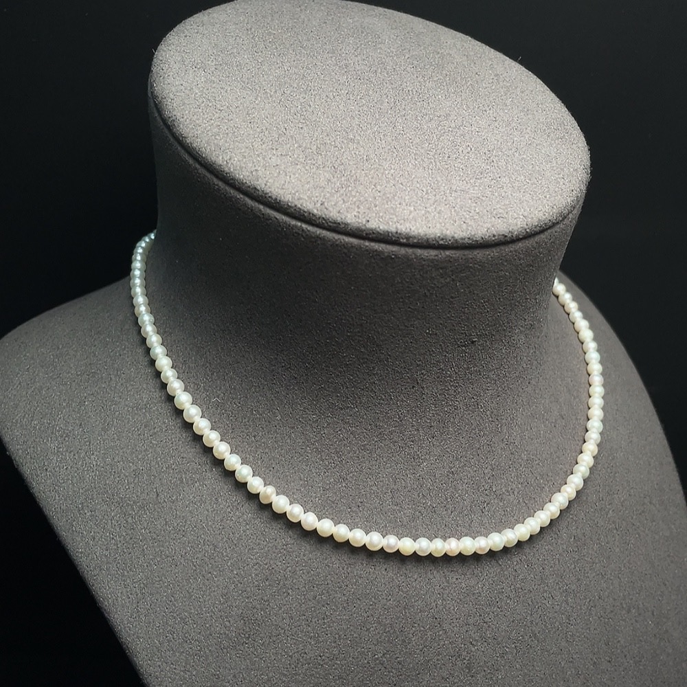 C27048576 Pearl Beaded Necklace Non-Gold Setting Approx. 3.4mm Total Weight About 7.81g