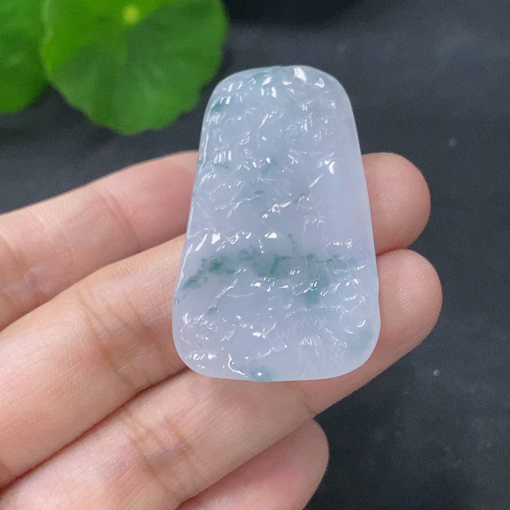 F31614840 Jadeite Pendant Landscape Plaque Total Weight Approx. 7.78g