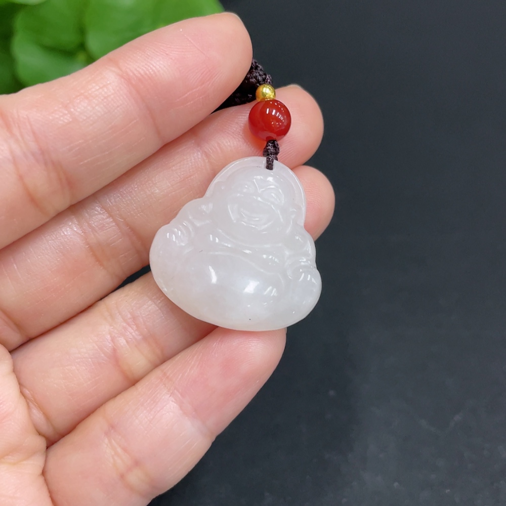 H35101908 Hetian Jade Pendant - Buddha Figure