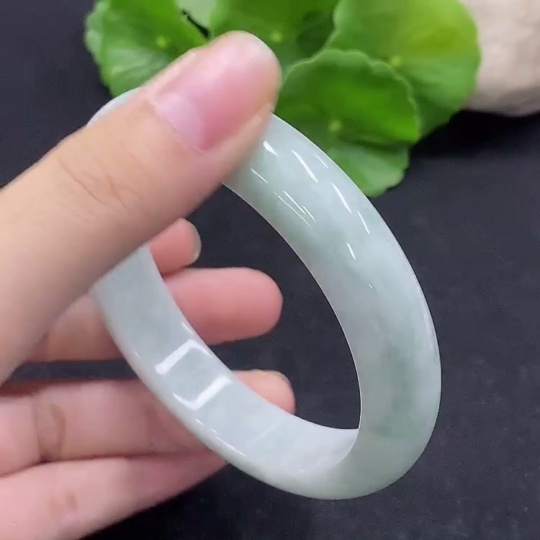 F34028782 Jadeite Round Bracelet 56.8 Size Total Weight Approx. 53.6g (including other mineral components)