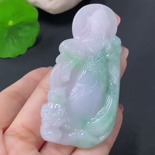 F27145980 Jadeite Pendant Guanyin, total weight approx. 19.93g