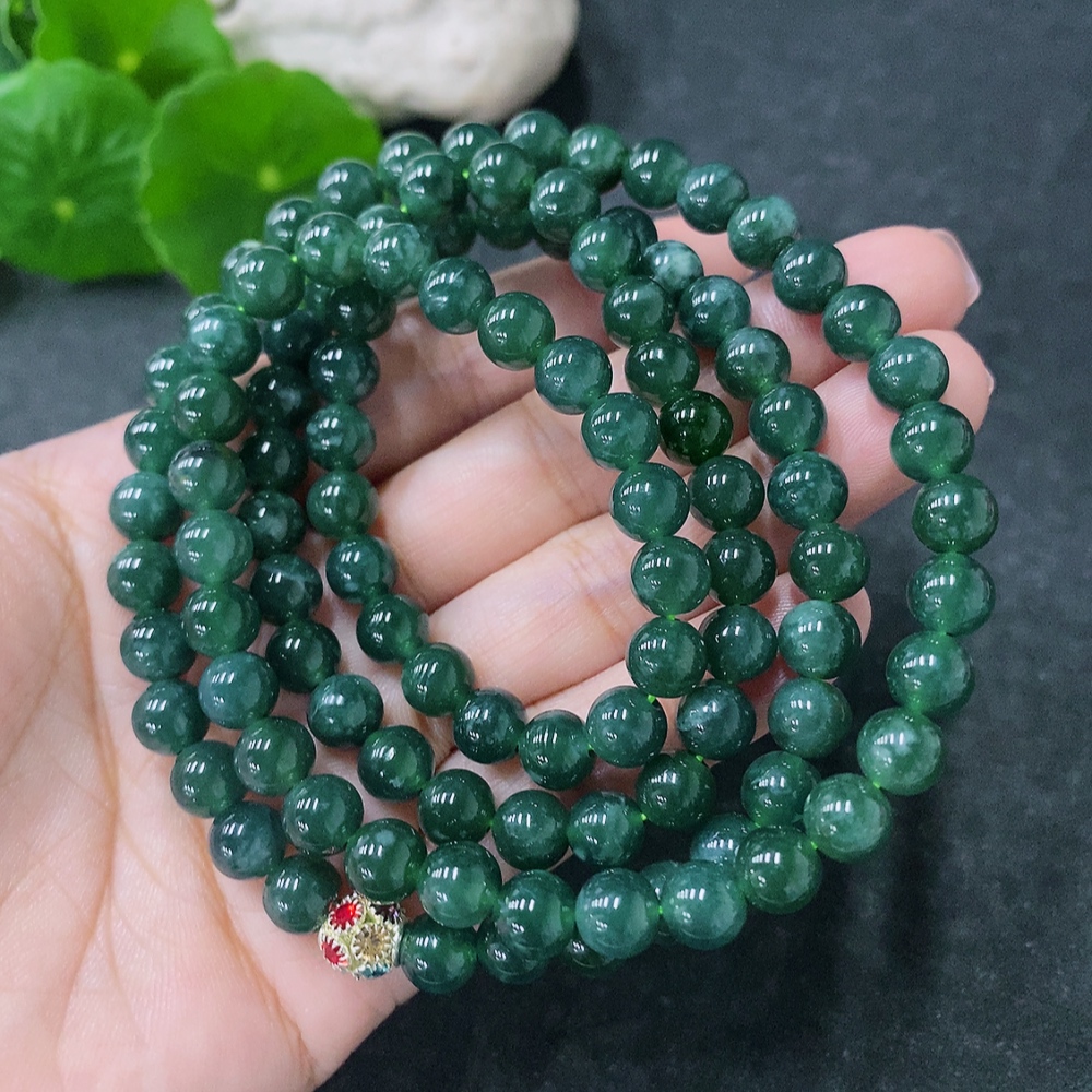 F34998145 Jadeite Bead Necklace Approx. 7mm Total Weight Approx. 59.25g Non-Gold