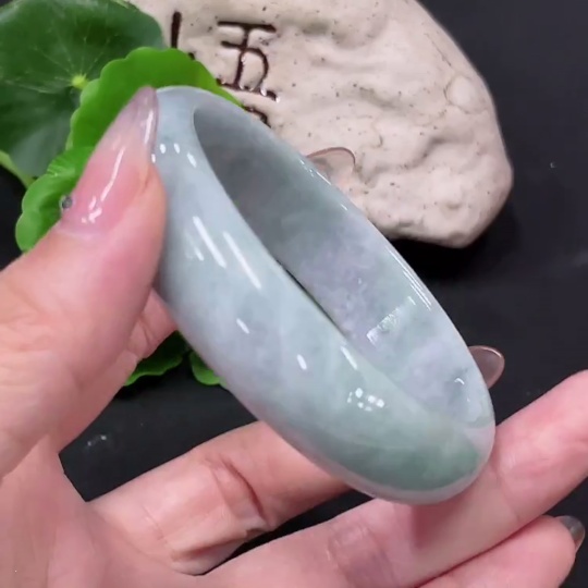 F34984437 Jadeite Round Bracelet Total Weight Approx. 55.8g Size 57