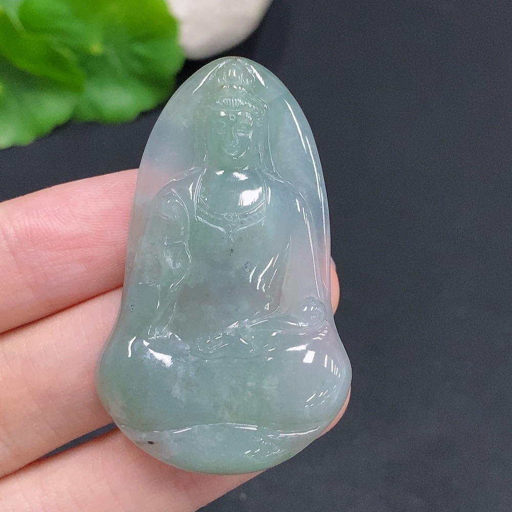 F31607271 Jadeite Guanyin Pendant, Total Weight Approx. 13.7g