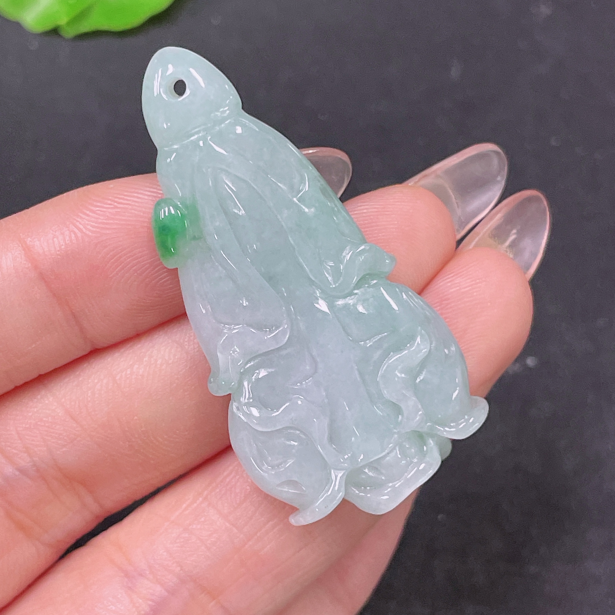 F34064112 Jadeite Pendant Cabbage Total Weight Approx.10.8g