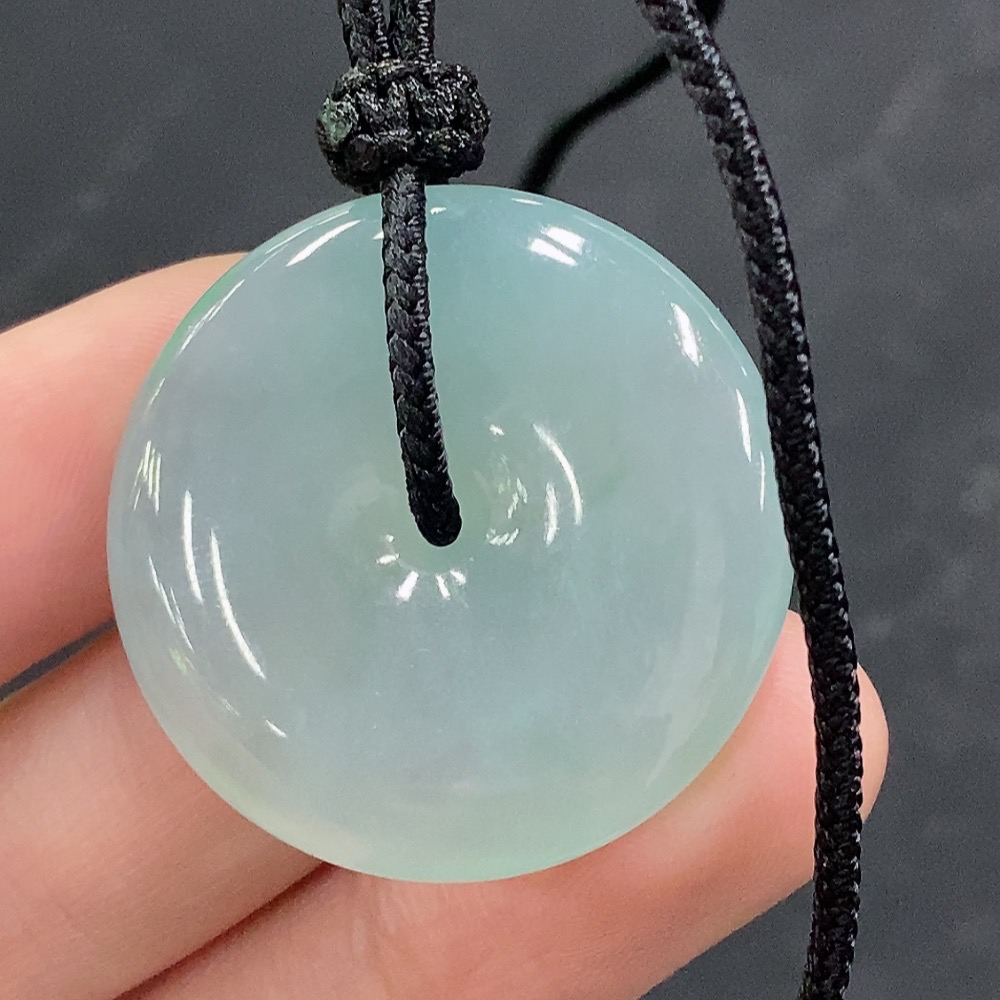 F34963724 Jadeite Pendant Safety Buckle Total Weight Approx. 14.26g with Rope