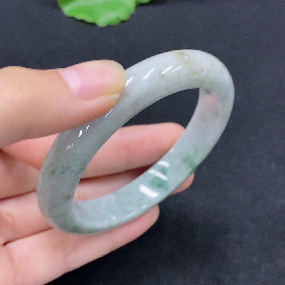 F32695434 Jadeite Round Bracelet Size 54.3 Containing Other Mineral Components Total Weight Approx. 48.94g