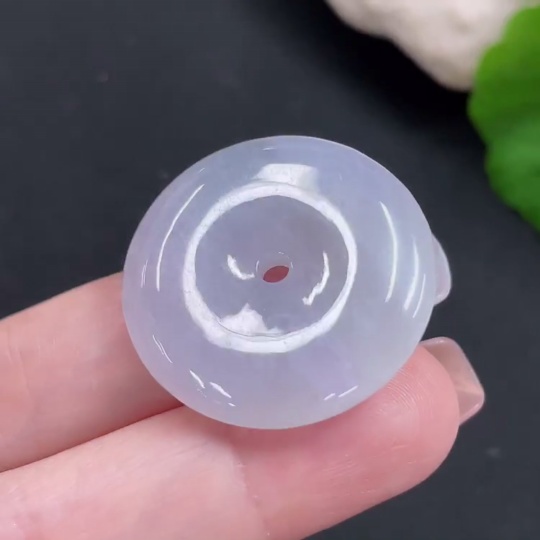 F27138441 Jadeite Pendant Peace Buckle Total Weight Approx. 8.2g