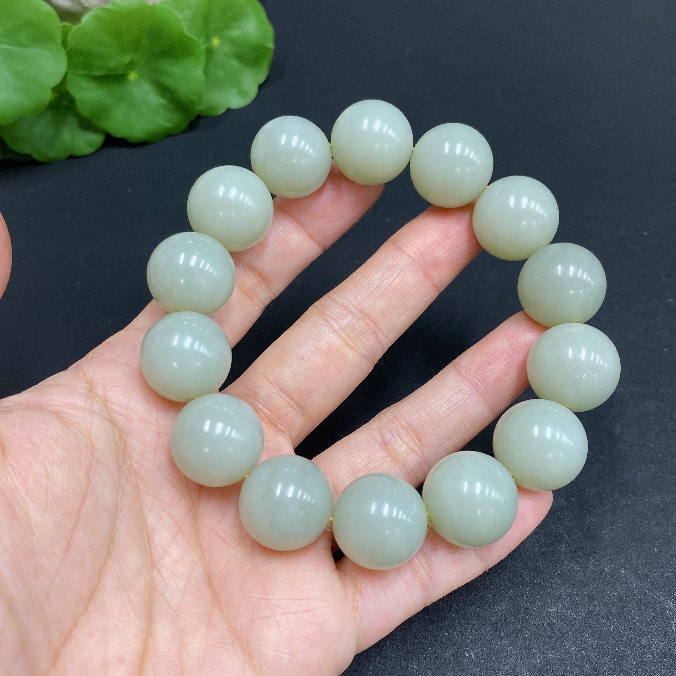 H33903606 Hetian Jade Bracelet   Approx.15.4mm   Total Weight Approx.84.2g