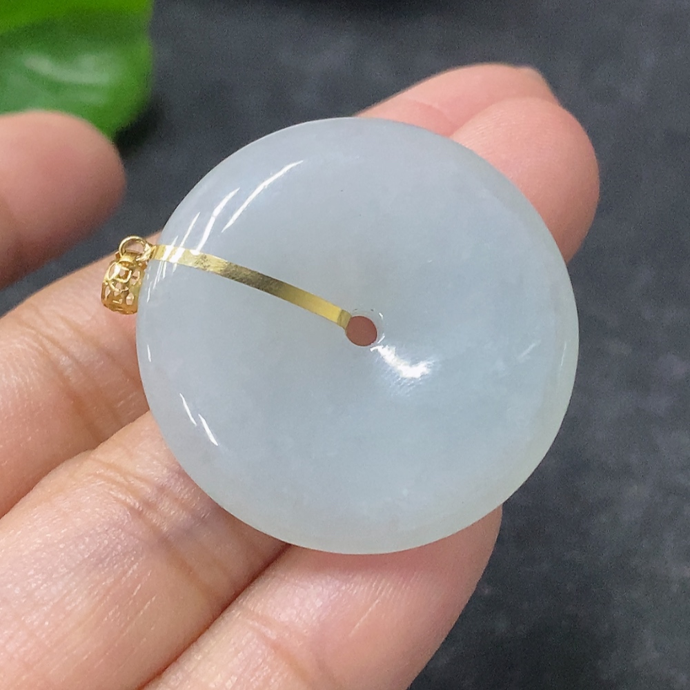 F34976885 Jadeite Pendant Peace Knot 18k Total Weight Approx. 10.13g