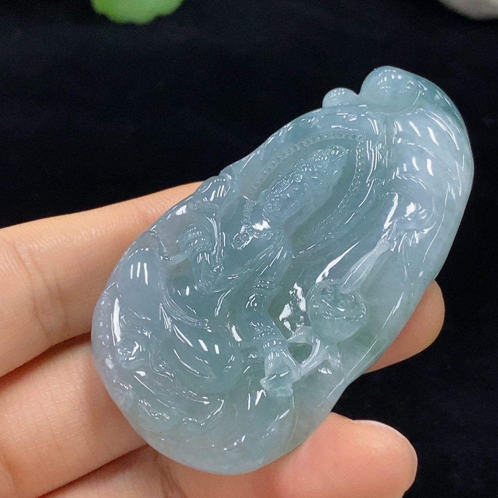 F29439708 Jadeite Guanyin Pendant Total Weight Approx. 54.04g