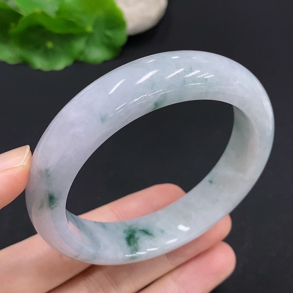 F32757873 Jadeite Round Bangle Total Weight About 70g Size 56