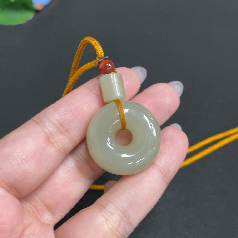 H32805446 Hetian Jade Pendant Donut