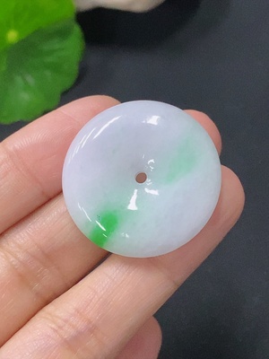 F30572630 Jadeite Pendant Peace Buckle Total Weight Approx. 8.54g