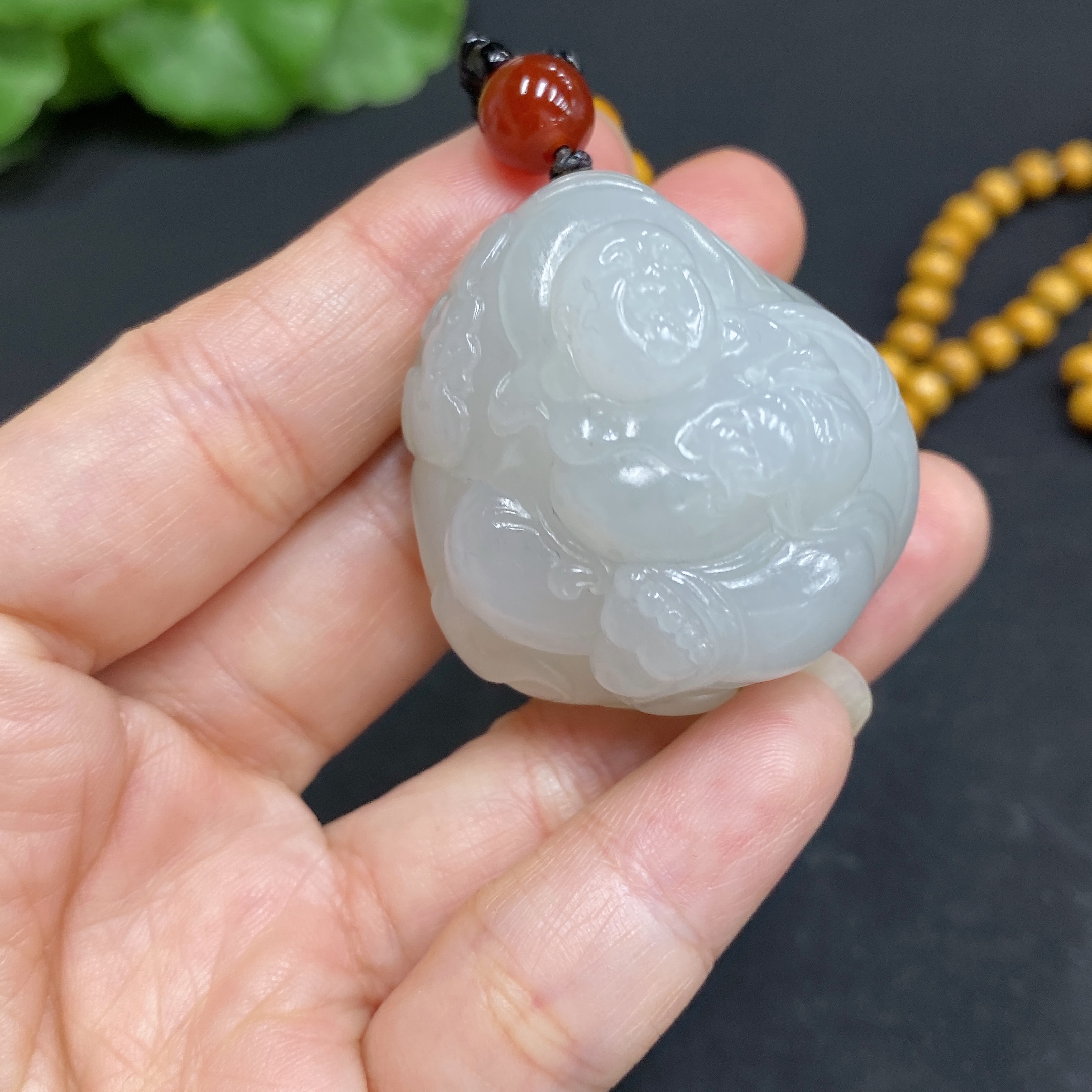 H34015623 Hetian Jade Pendant Buddha