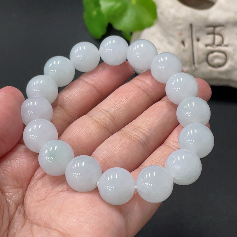 F34018869 Jadeite Bracelet Card 12.7mm Approx. Total Weight About 57.7g