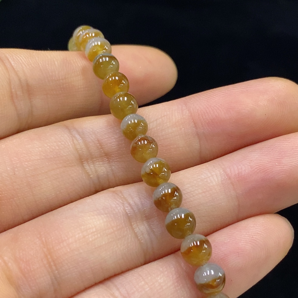 F33912035 Jadeite Bead Necklace approx. 5.4mm total weight approx. 10.6g color origin undetermined