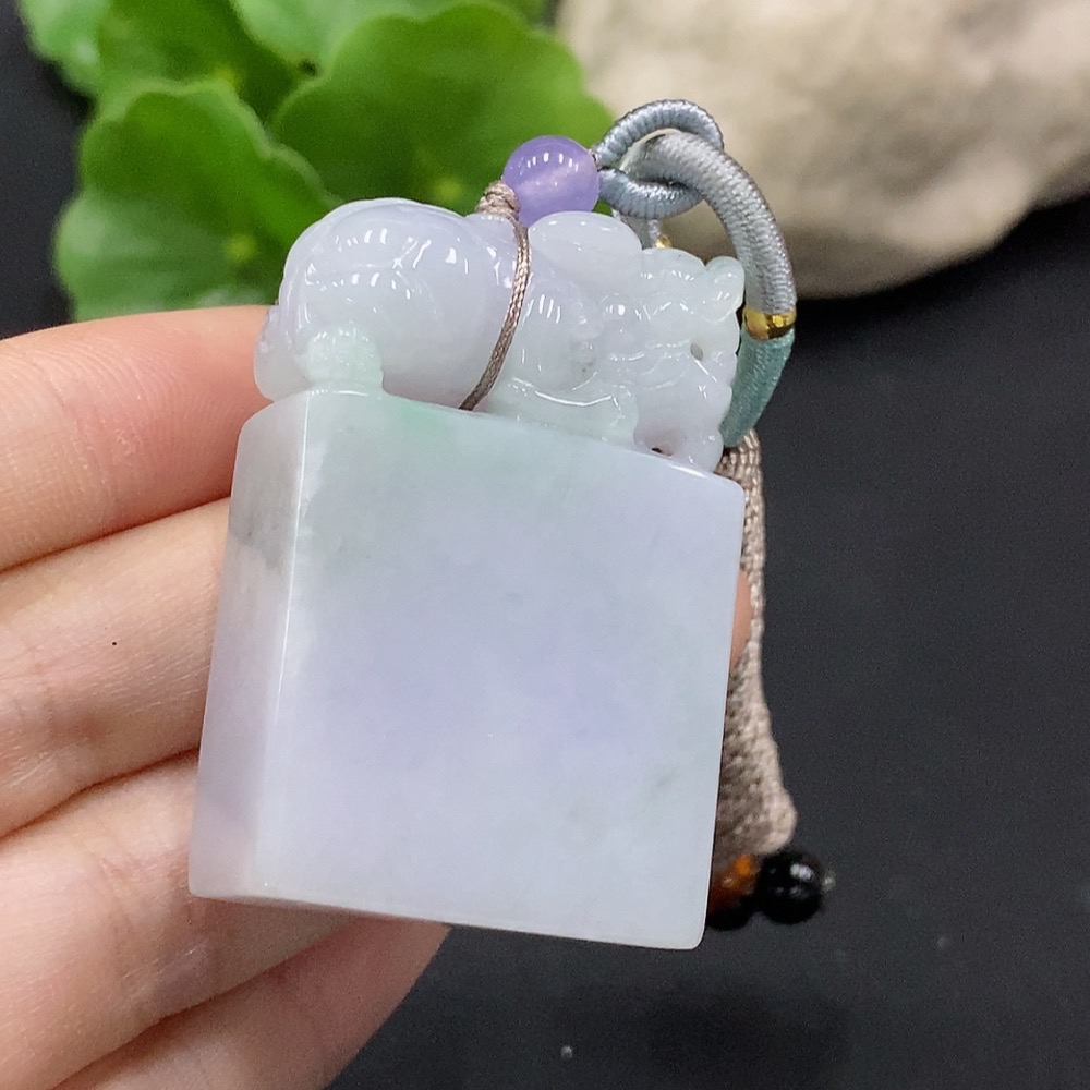 F34995893 Jadeite Pi Xiu Seal, Total Weight: Approx. 52.65g
