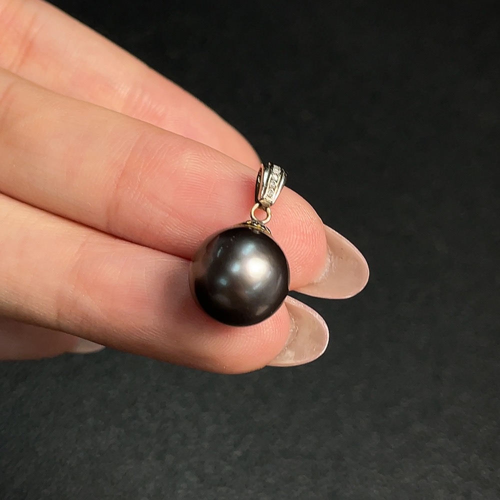 C32712561 Seawater Pearl Pendant Au37% Non-Diamond Total Weight Approx.2.42g Size 11.1mm