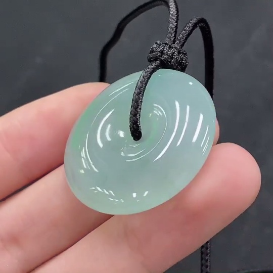 F34963724 Jadeite Pendant Safety Buckle Total Weight Approx. 14.26g with Rope