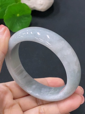 F27176335 Jadeite Circle Bracelet, Inner Diameter 52.5mm, Total Weight Approx. 61.8g