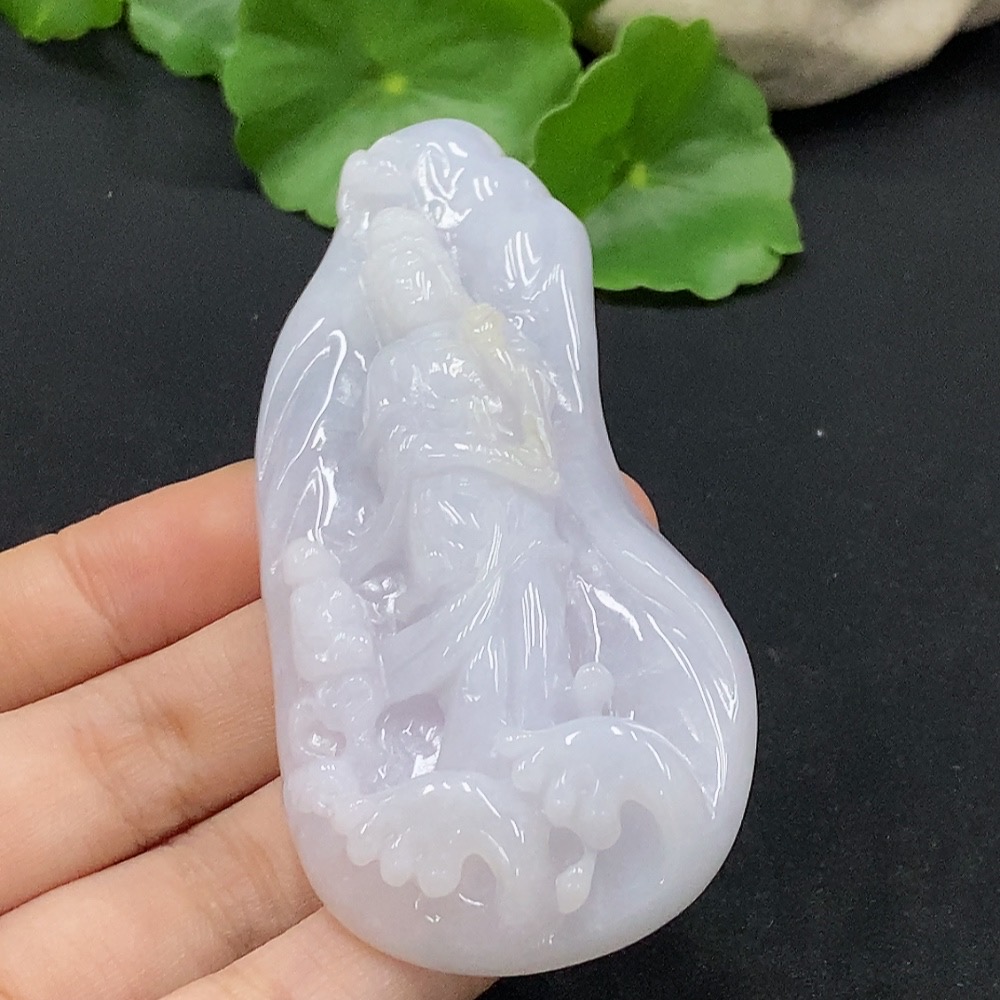 F32819399 Jadeite Guanyin Pendant Total Weight Approx. 56.44g