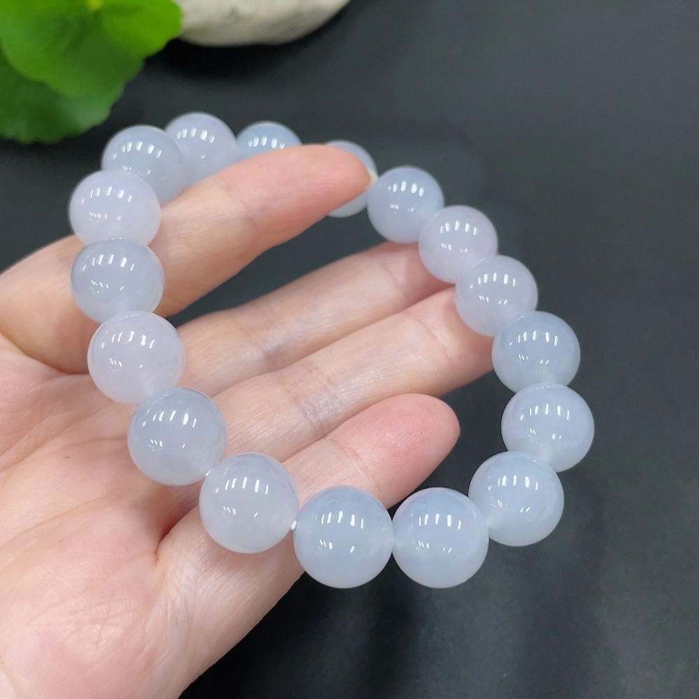 F22451689 Jadeite Bead Necklace Approx. 11.8mm Total Weight 49.441g