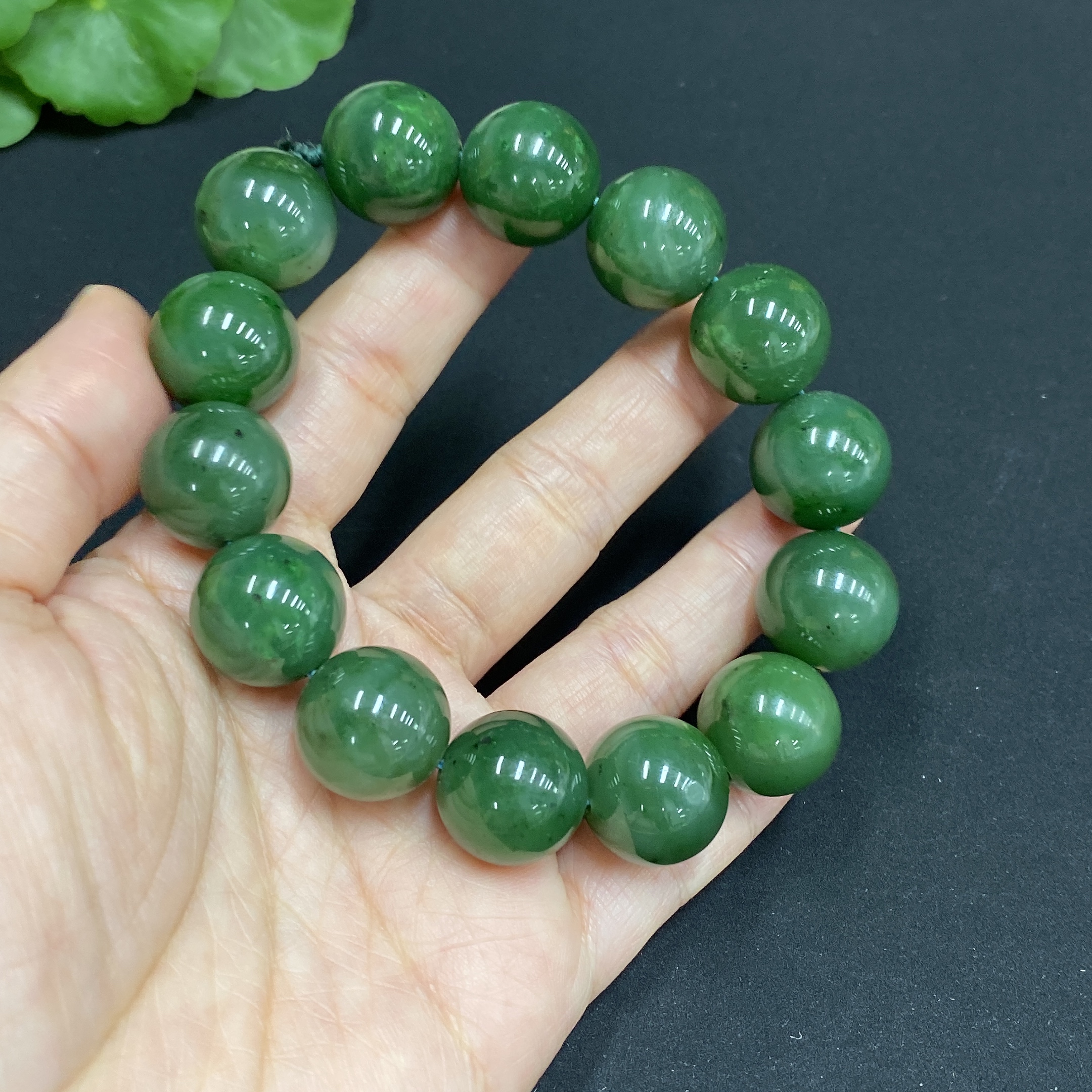 H34986415 Hetian Jade Jasper Bracelet, Approx. 15.6mm, Total Weight Approx. 87.1g