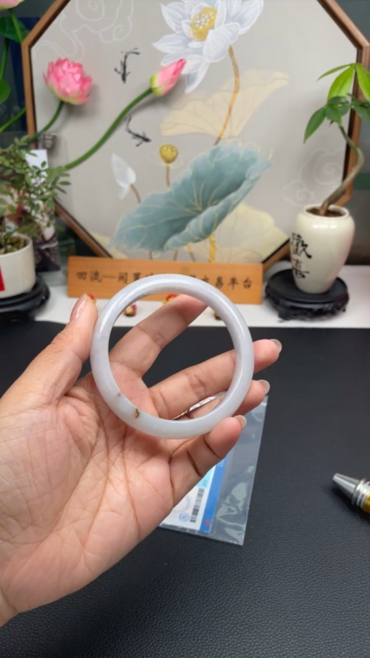 F31622227 Jadeite Round Bangle Size 66 Total Weight Approximately 63.2g