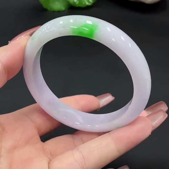 F27149861 Jadeite Round Bangle Total Weight approx. 52.6g Size 56.6