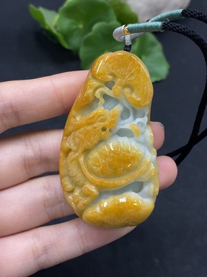 F30497050 JadeiteDragon Turtle Pendant
