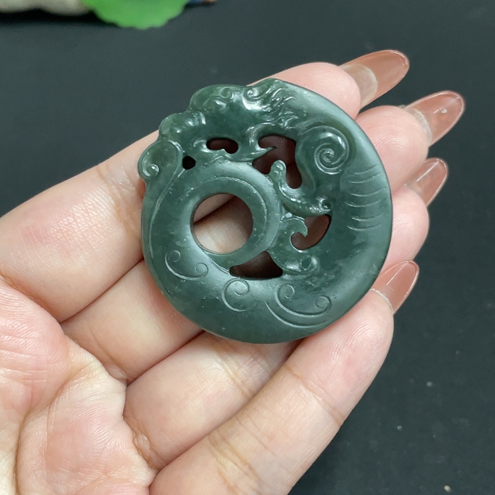 H35101728 Hetian Jade Pendant Antique Style Total Weight Approx. 26.8g