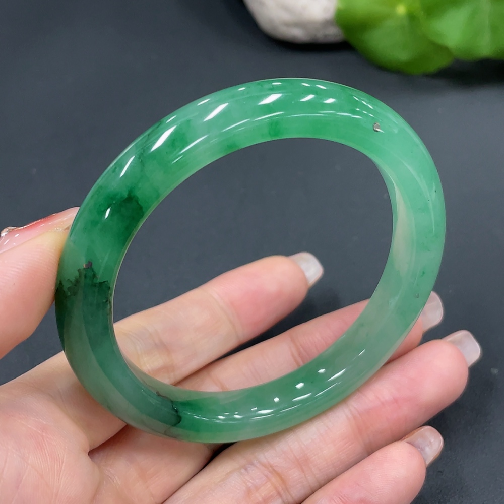 H24736849 Dulong jade round bracelet size 54.3, total weight about 34.9g