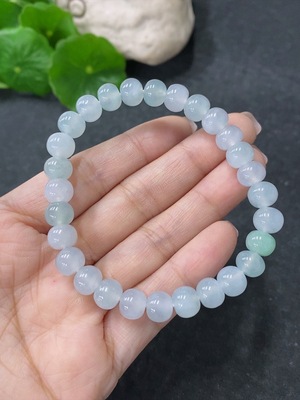 F34043010 Jadeite Bead Bracelet Approx. 7.8mm Total Weight About 20.49g