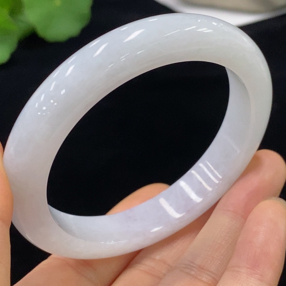 F32788540 Jadeite Round Bangle Size 55.2 Total Weight Approx. 52.41g