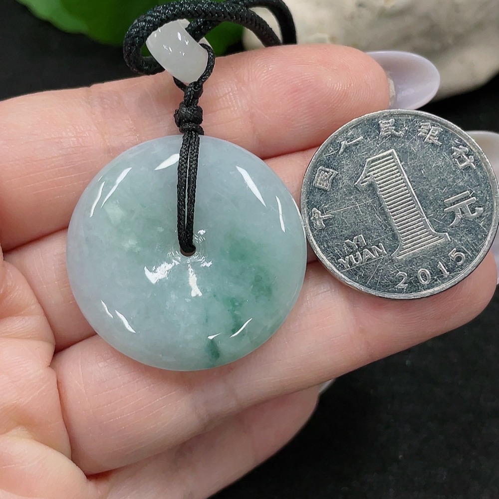 F33900152 Jadeite Peace Knot Pendant Total Weight Approx. 13.7g (Including Cord Weight) (Matching Beads Non-Grade A)