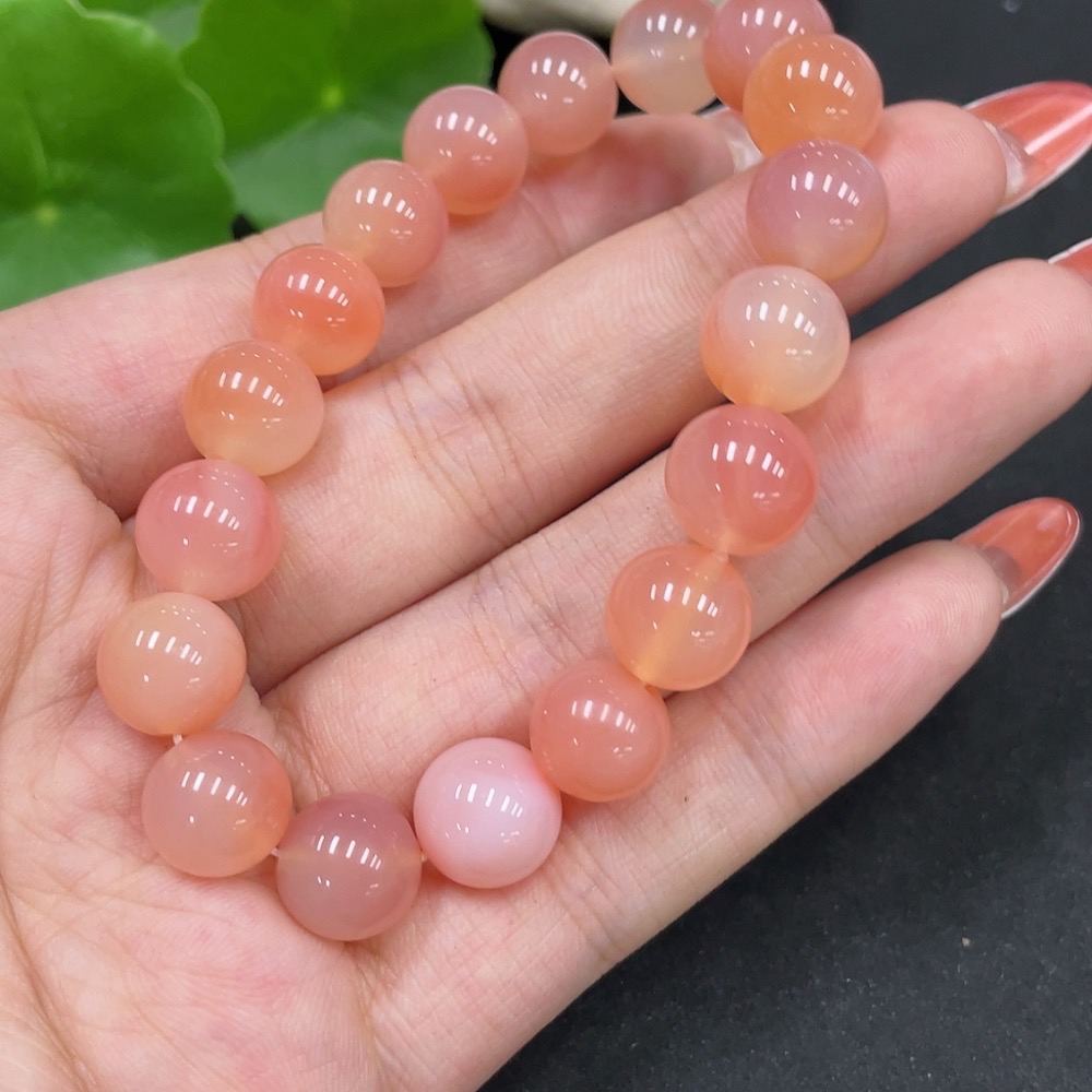 H34026649 Yanyuan Agate Bracelet approx.9.7mm total weight approx.26.1g