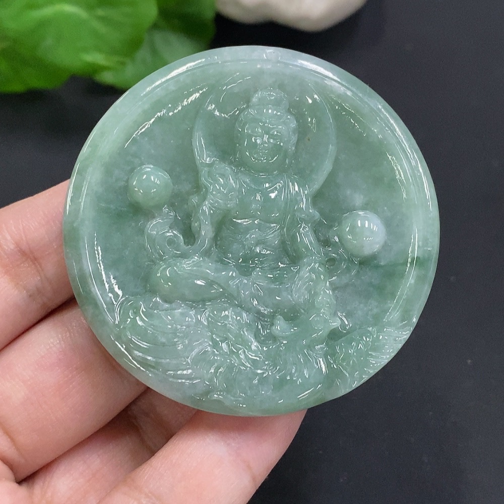 F35157466 Jadeite Guanyin Pendant Total Weight Approx. 42g