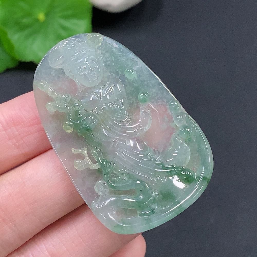 F24704937 Jadeite Guanyin Pendant, Total Weight Approx. 14.7g