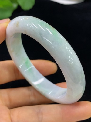 F34024784 Jadeite Round Bangle Size 57.4 Total Weight Approx. 64.44g