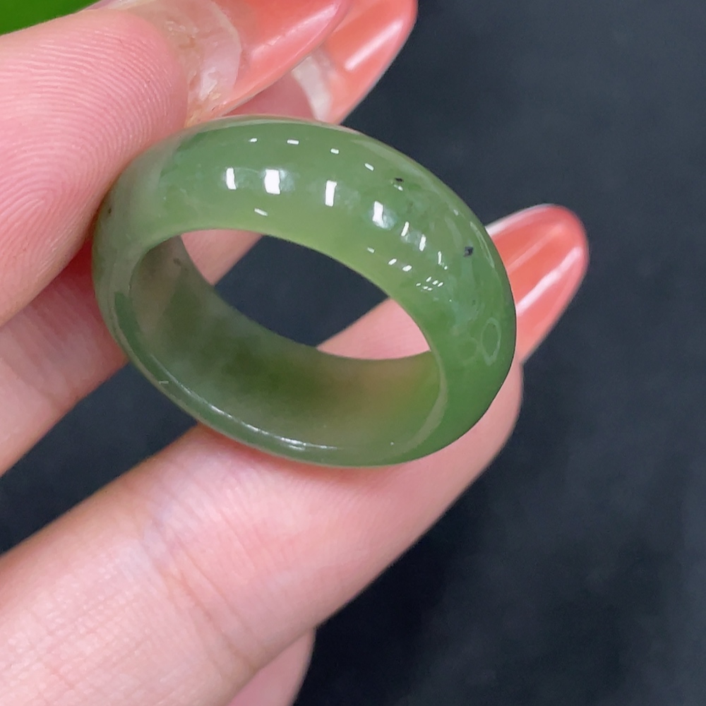 H34027862 Hetian Jade Jasper Ring Size 14 Total Weight Approx. 3.7g