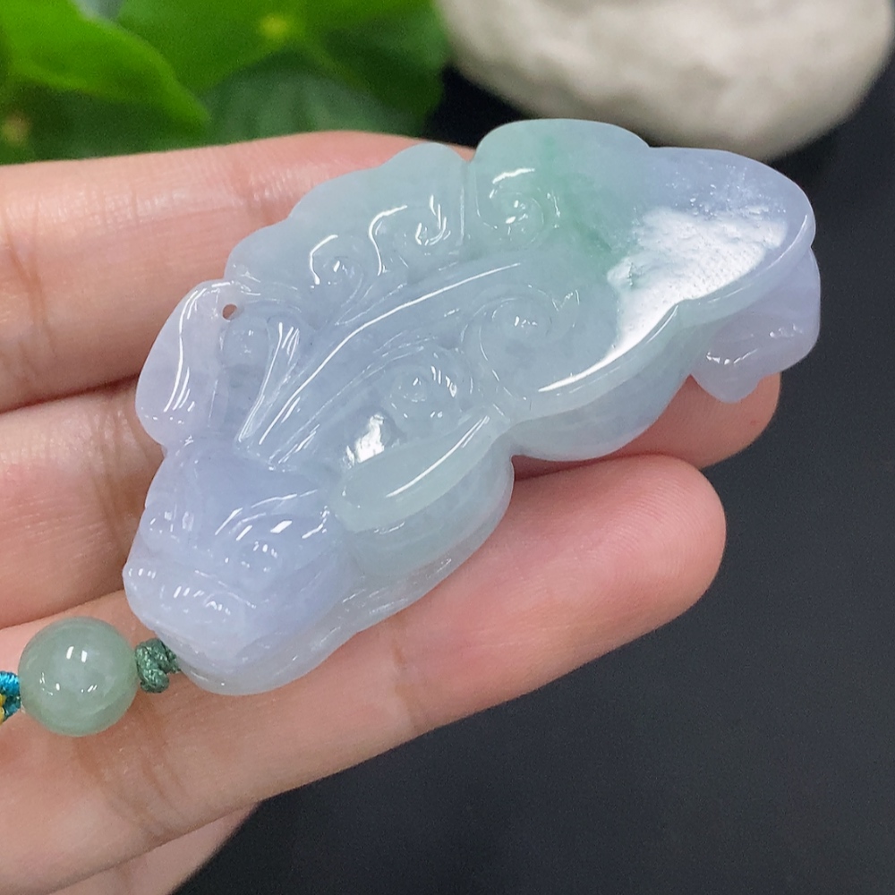F34051168 Jadeite Pi Xiu Pendant, Total Weight Including Rope Approximately 37.2g