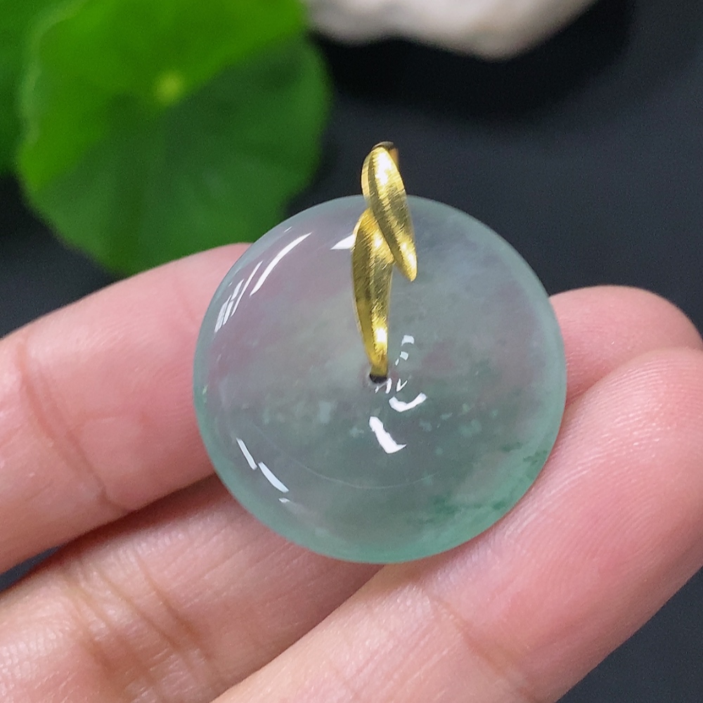 F32710651 Jadeite Pendant Peace Knot 18k Total Weight Approx. 3.69g