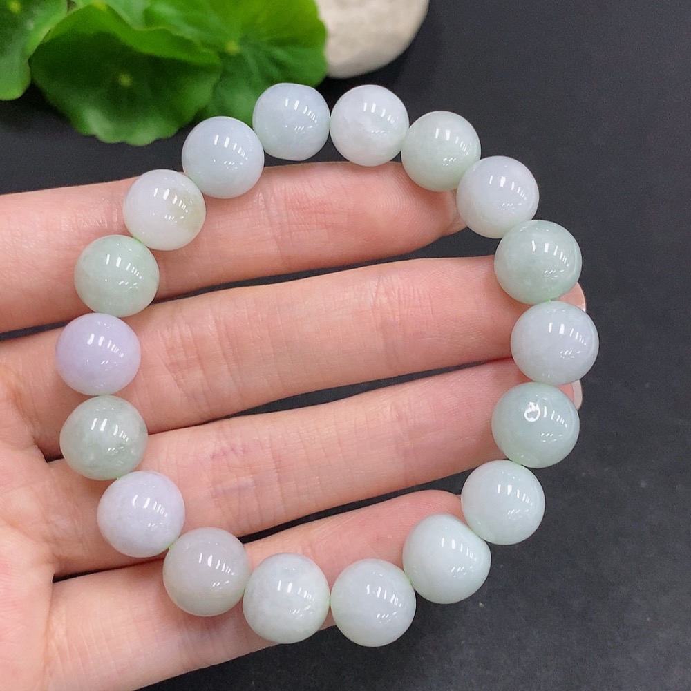 F34060551 Jadeite Bracelet Total Weight About 39.3g Size 10.7mm Approx.