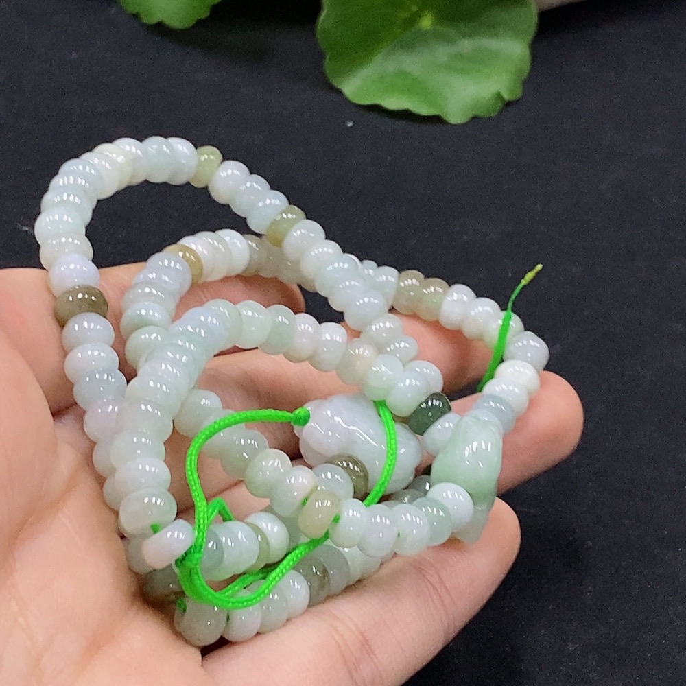F30548643 Jadeite Bead Necklace Approx. 6mm Total Weight Approx. 36.2g Color Origin Undetermined
