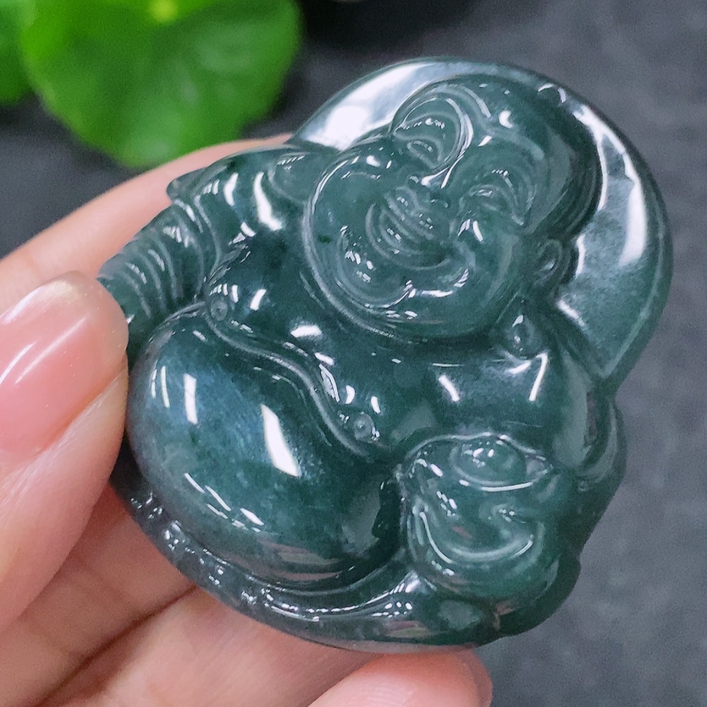 F34043292 Jadeite Pendant Buddha, Total Weight Approx. 34.98g