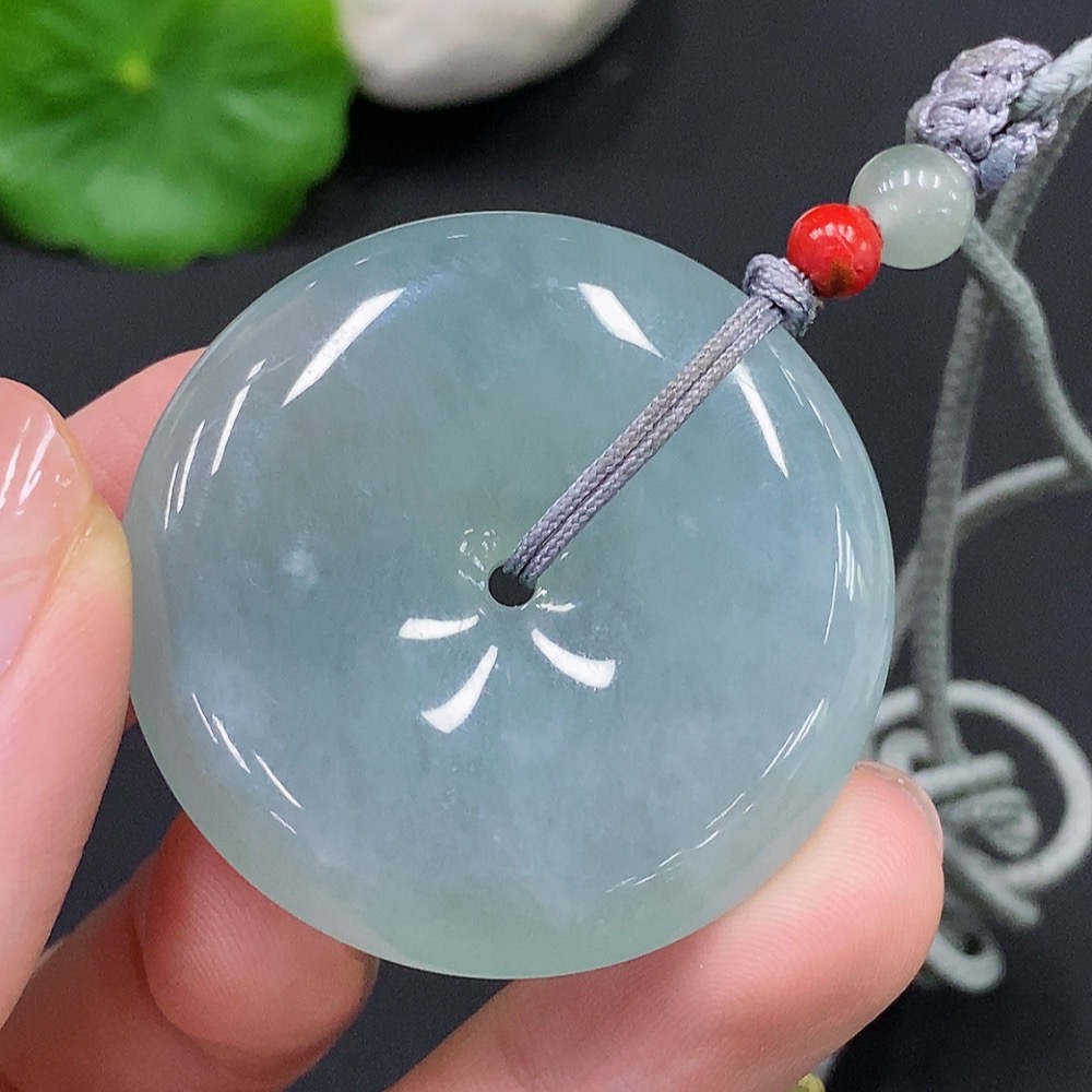 F28241267 Jadeite Peace Pendant Total Weight Approx. 27.2g With Non-Grade A Beads